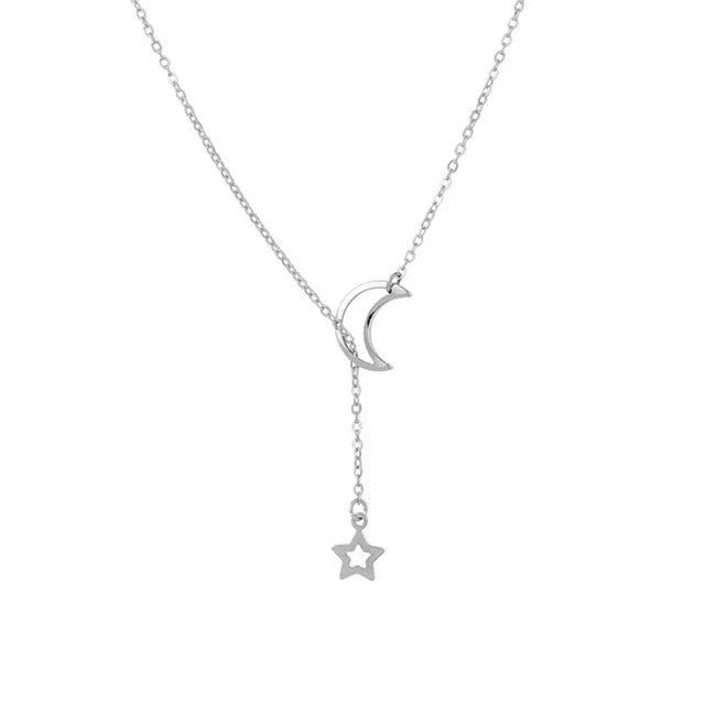 Zon en maan choker ketting